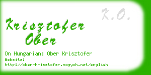 krisztofer ober business card